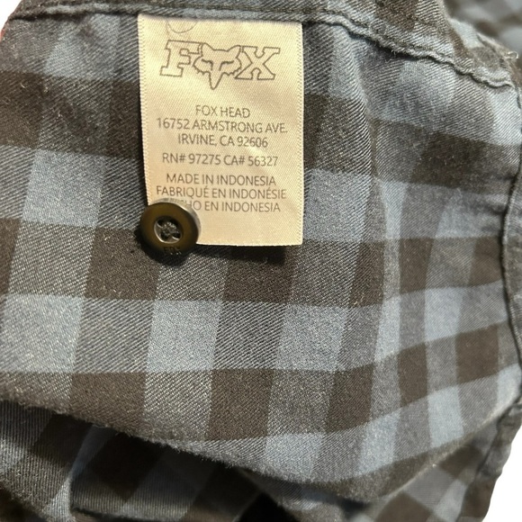 Fox Racing Short Sleeve Plaid Button Down Shirt XXL - Picture 11 of 11